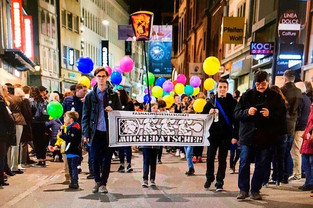 Die Junge Garde der Muggedtscher beim...durch die Freie Strae in Basel, 2017.  | Foto: Fasnachtsgesellschaft Muggedtscher, Basel