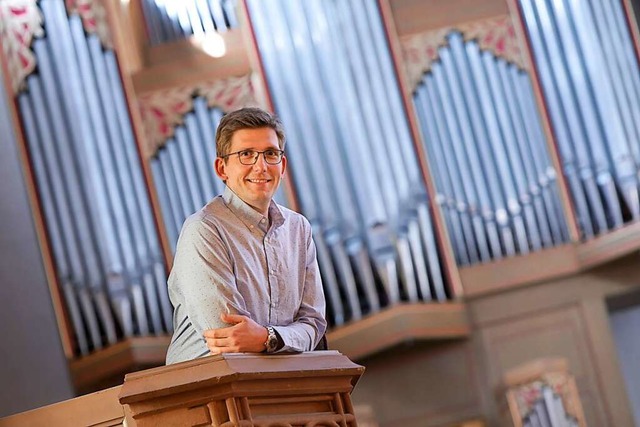 Johannes Eppelein in der Stiftskirche  | Foto: Christoph Breithaupt