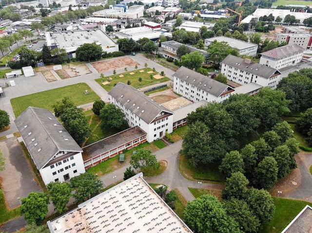 Die Landeserstaufnahmestelle (LEA) in Freiburg.  | Foto: RP Freiburg