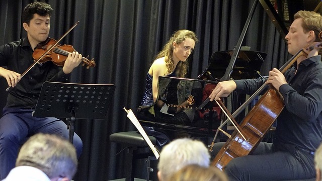 Mit einem Triospiel voller Leidenschaf...ten Saal des Schlssles in Laufenburg.  | Foto: Roswitha Frey