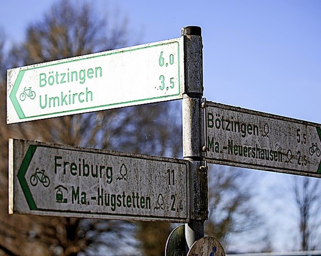 Die Radwegebeschilderung in March soll ausgebaut werden.  | Foto: Hubert Gemmert