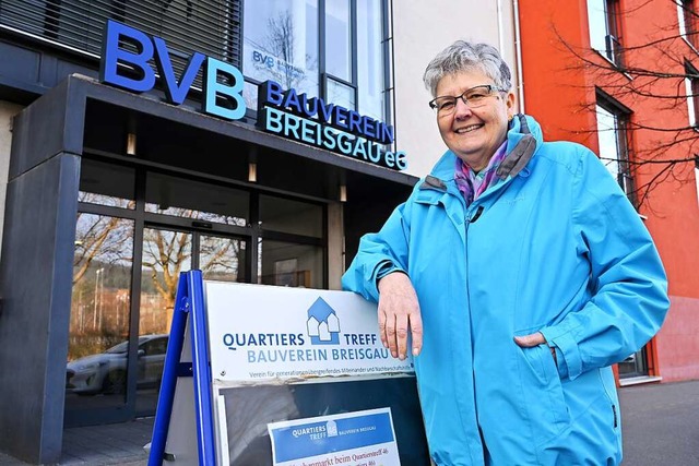 Monika Rotzinger engagiert sich ehrena...Quartierstreff des Bauverein Breisgau.  | Foto: Thomas Kunz