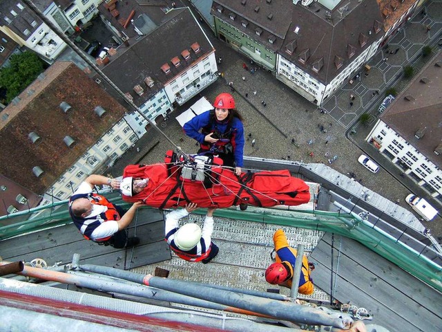 Rettungsbung am Freiburger Mnster  | Foto: Christoph Lippay