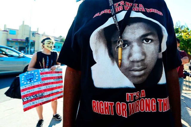 Vor zehn Jahren wurde Trayvon Martin e...geln (Archivfoto einer Demonstration).  | Foto: FREDERIC J. BROWN (AFP)