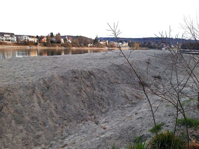 Die Sandbank wurde von Evonik aufgeschttet.  | Foto: Verena Pichler