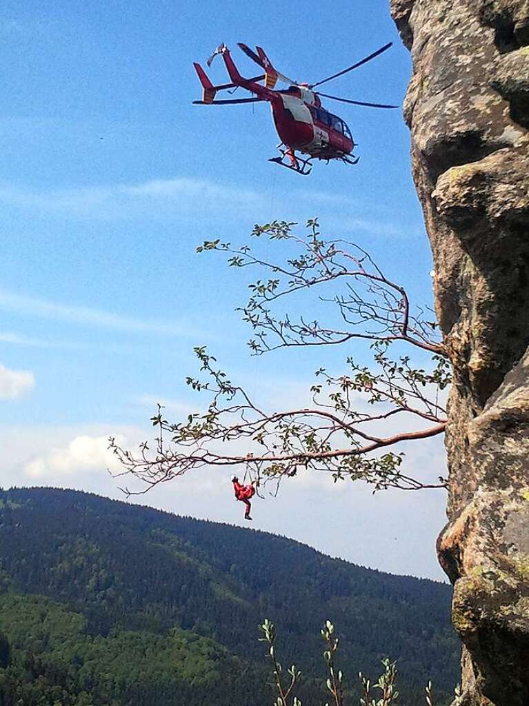 Mai 2012: Bergwacht rettet einen Kletterer bei Oberried