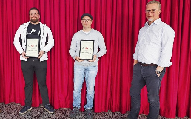 Hubert Gerspacher ernannte Hannes Kreb...o-Clubs Efringen-Kirchen (von rechts).  | Foto: Herbert Frey