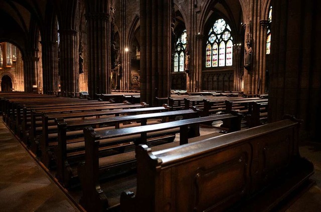 Eine  Dokumentation ber das Freiburge...nsrunde ber die Situation der Kirche.  | Foto: Patrick Seeger (dpa)