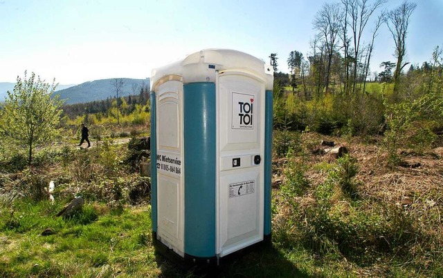 Toilettenhuschen &#8211; hier eines a... beim Kanu-Camp in Ichenheim ersetzen.  | Foto: Michael Bamberger