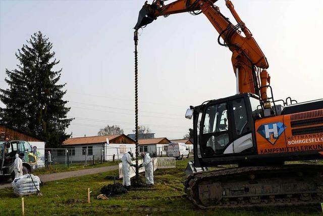 Bauplatz fr Gemeinschaftsunterkunft in Rheinfelden wird auf Kampfmittel untersucht