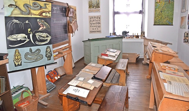 Das Schulmuseum im Kloster Riedern wur...renamtlich und liebevoll eingerichtet.  | Foto:  