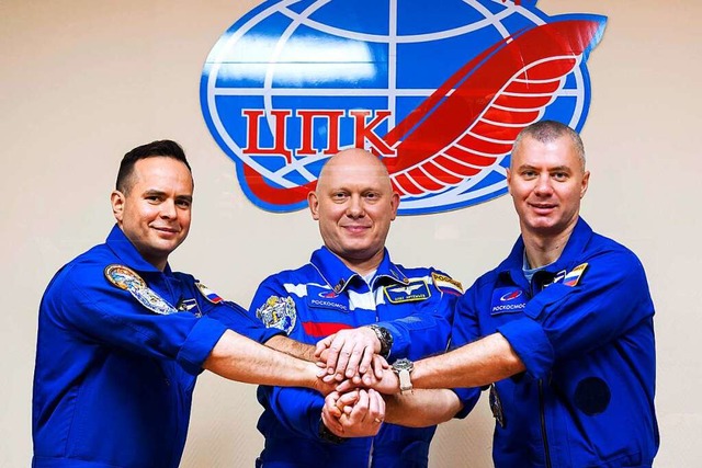 Die russischen Kosmonauten, Kommandant...) haben die ISS erreicht (Archivbild).  | Foto: Irina Spektor/Roscosmos Space Agency/AP/dpa