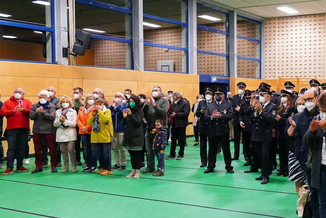 Applaus in der Bleibacher Halle  | Foto: Sylvia Sredniawa