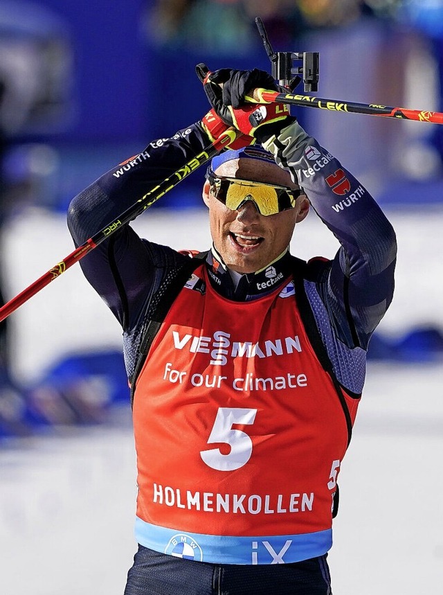 Erik Lesser bei seinem letzten Sieg im Weltcup  | Foto: Terje Bendiksby (dpa)