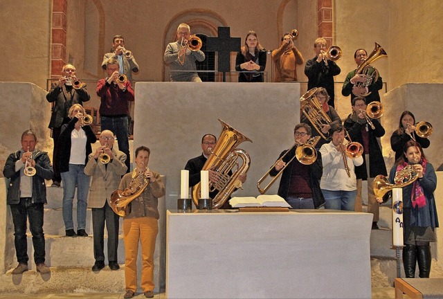 Der Posaunenchor Staufen-Sulzburg wird... und einem umfangreichen Festprogramm.  | Foto: Sabine Model