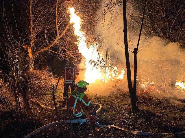 In Merdingen lschte die Feuerwehr am Sonntag einen kleineren Brand.  | Foto: Sascha Disch