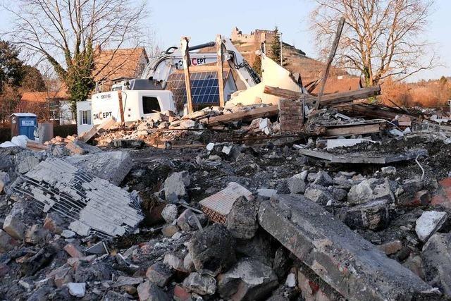 Der Abriss der Villa Göler von Ravensburg in Staufen wird vollzogen