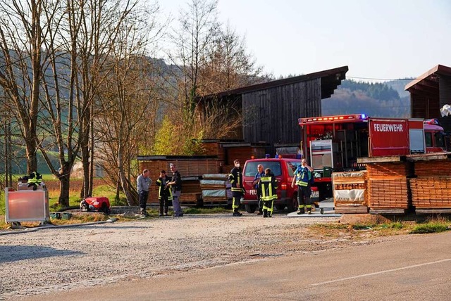 Die Feuerwehr Schuttertal war mit mehr...atzfahrzeugen und Personen im Einsatz.  | Foto: Marco Drr / Einsatz-Report24