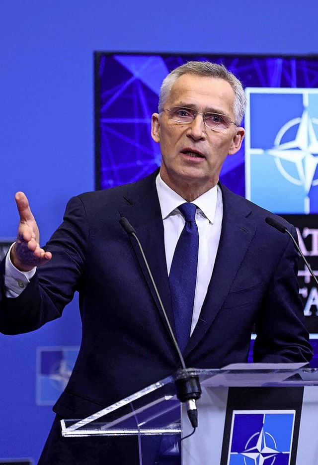 Nato-Generalsekretr Jens Stoltenberg am Donnerstag in Brssel  | Foto: KENZO TRIBOUILLARD (AFP)