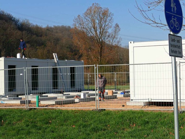 Eine neue Gemeinschaftsunterkunft wird...am  alten Standort in Steinen  gebaut.  | Foto: Martina David-Wenk