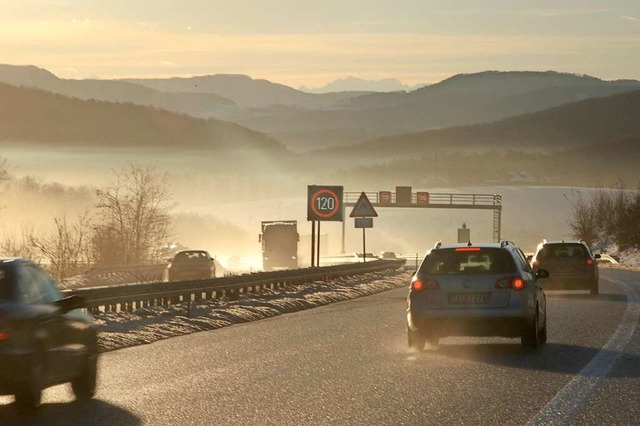 Die Autobahn A98 zwischen Lrrach und Rheinfelden.  | Foto: Peter Gerigk