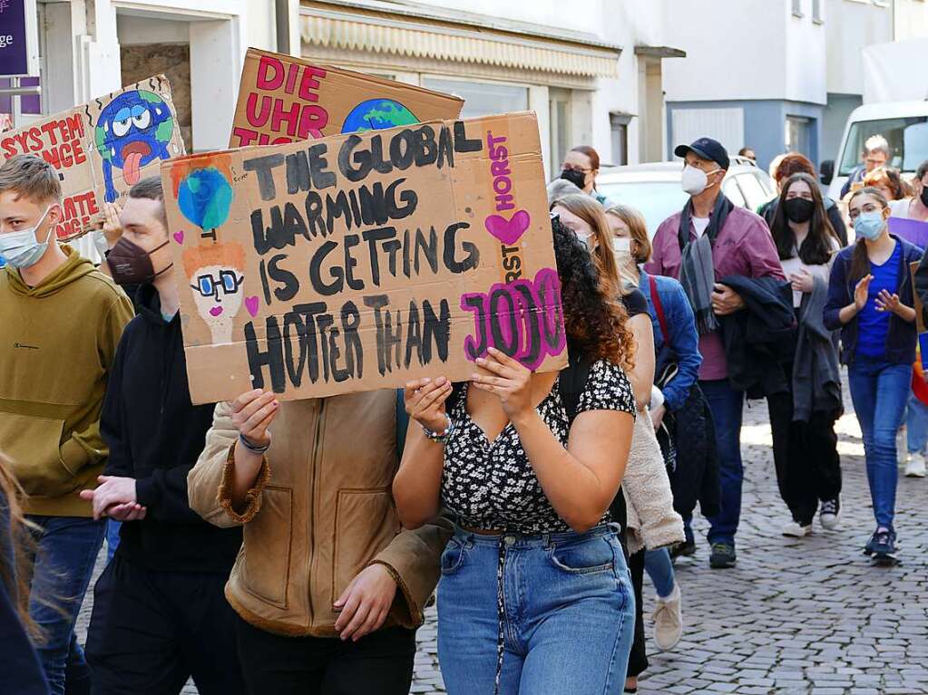 Rund um den Globus und auch in Bad Sckingen demonstrierten junge Menschen fr Klimaschutz und Frieden.