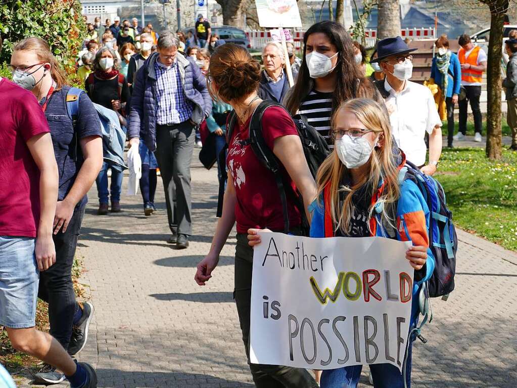 Rund um den Globus und auch in Bad Sckingen demonstrierten junge Menschen fr Klimaschutz und Frieden.