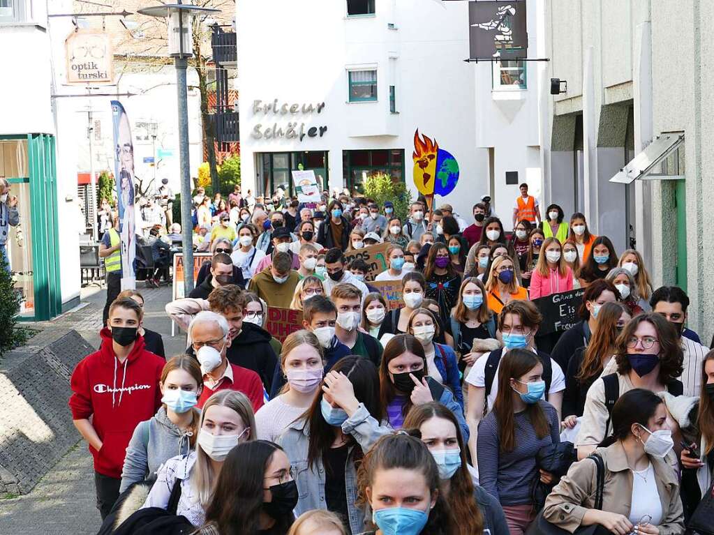 Rund um den Globus und auch in Bad Sckingen demonstrierten junge Menschen fr Klimaschutz und Frieden.