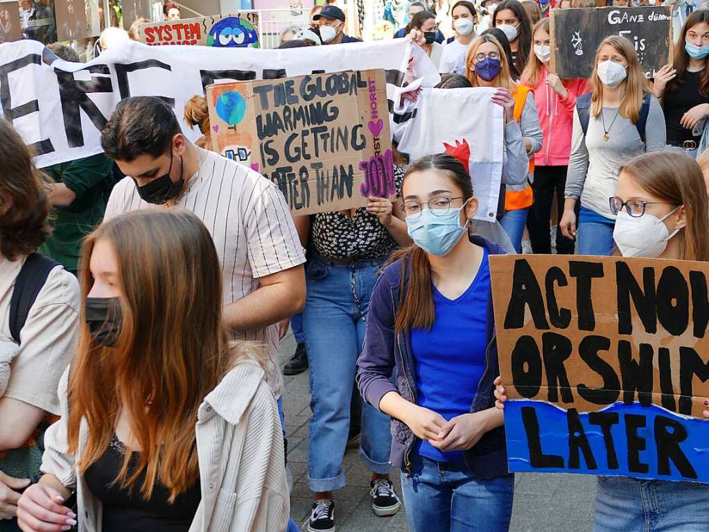 Rund um den Globus und auch in Bad Sckingen demonstrierten junge Menschen fr Klimaschutz und Frieden.