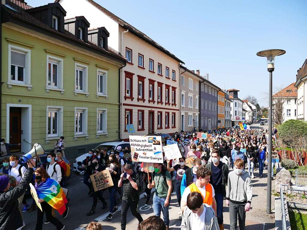 Rund um den Globus und auch in Bad Sckingen demonstrierten junge Menschen fr Klimaschutz und Frieden.