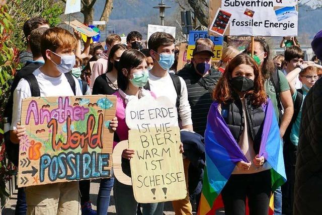 Schüler setzen in Bad Säckingen Zeichen für Frieden und Klimaschutz