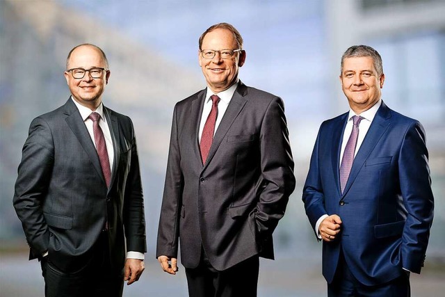 Das Vorstandstrio der Sparkasse Offenb... das Trio komplettiert ist noch offen.  | Foto: Sparkasse Offenburg/Ortenau