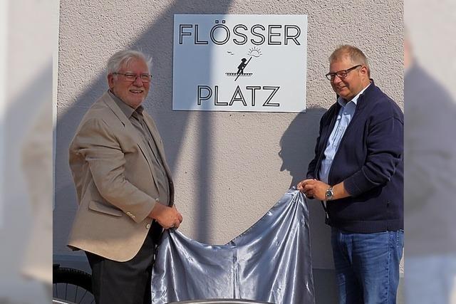 Flößerplatz in Wallbach eingeweiht