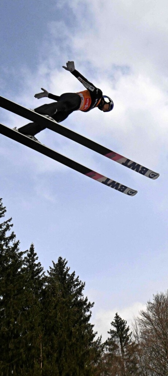 Der berflieger der Saison: Ryoyu Kobayashi (hier in Oberstdorf)  | Foto: CHRISTOF STACHE (AFP)