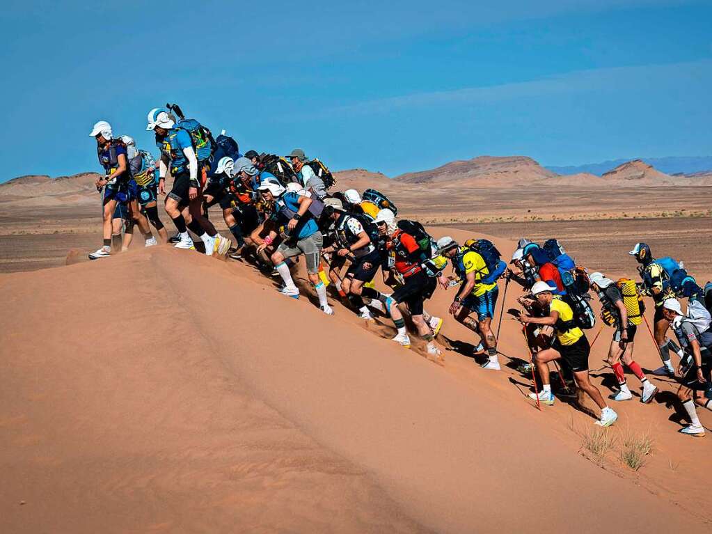 Auf 250 Kilometern fhrt der Ultra-Marathon durch die Wste.