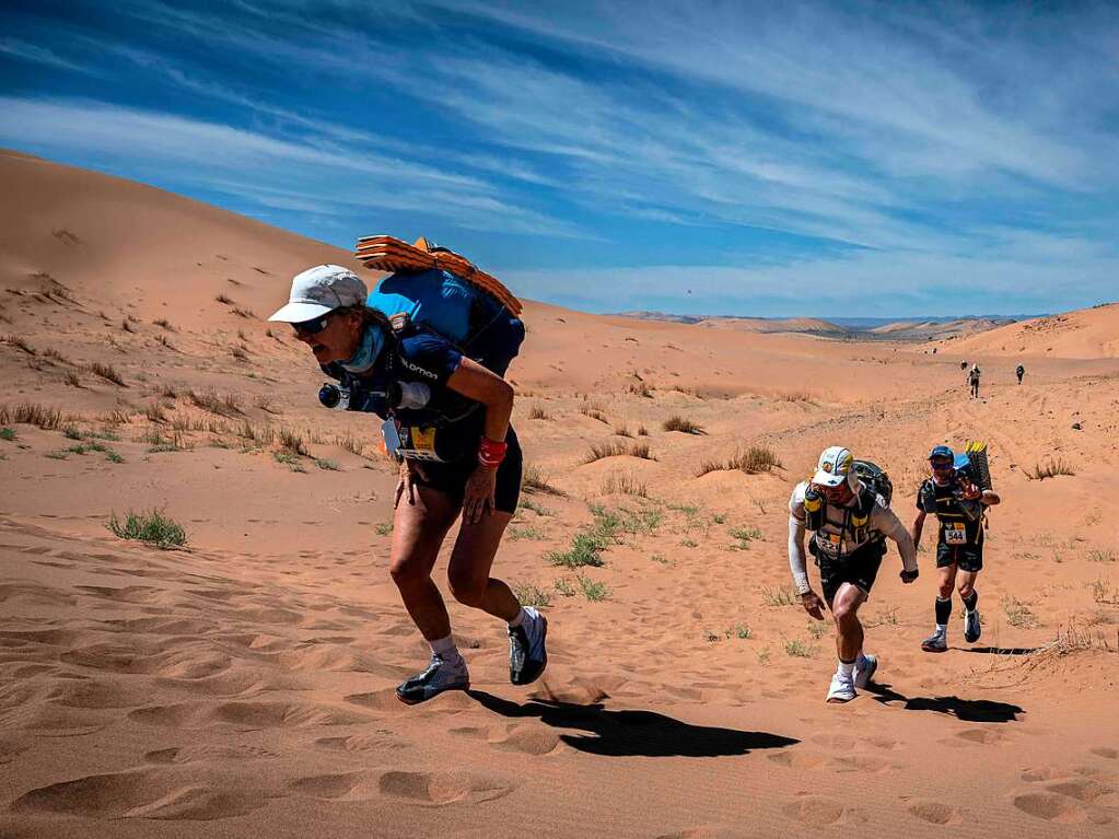 Auf 250 Kilometern fhrt der Ultra-Marathon durch die Wste.