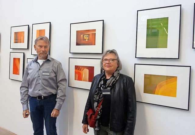 Siglinde und Bernhard Wigott in der Ausstellung  | Foto: Roswitha Frey