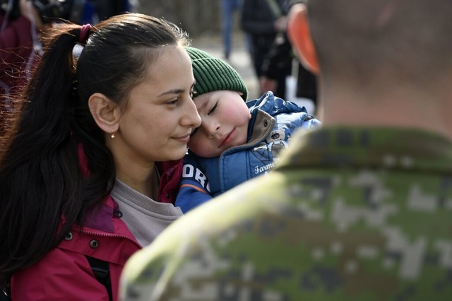 Kriegsflchtlinge aus der Ukraine  | Foto: Roman Hanc (dpa)