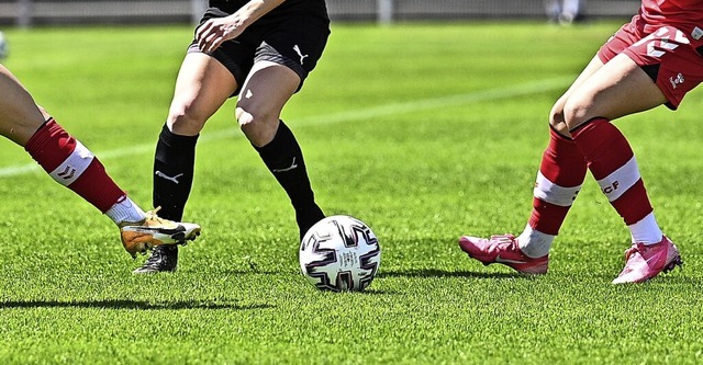 Ein Trainingsspiel in der Freiburger Fuballschule 2019  | Foto: Achim Keller