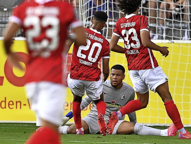 Die U23 des SC Freiburg gegen die U23 von Borussia Dortmund 2021  | Foto: Achim Keller