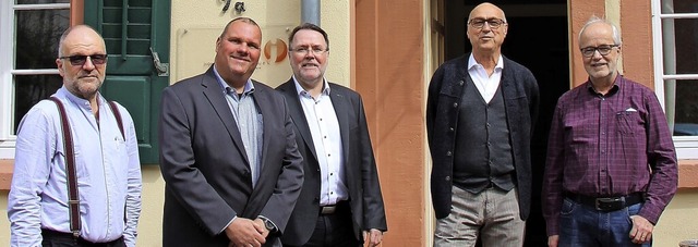 Hans-Joachim Ramp (Zweiter von rechts)...niel Drancourt und Markus Tritschler.   | Foto: Juliana Eiland-Jung