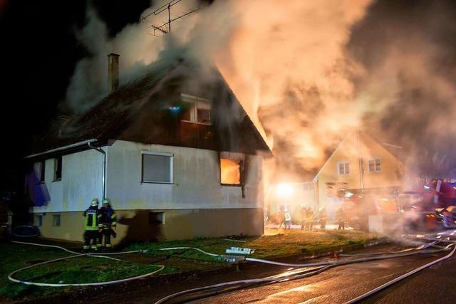 Hoher Schaden durch Brand eines Hauses in Münchweier