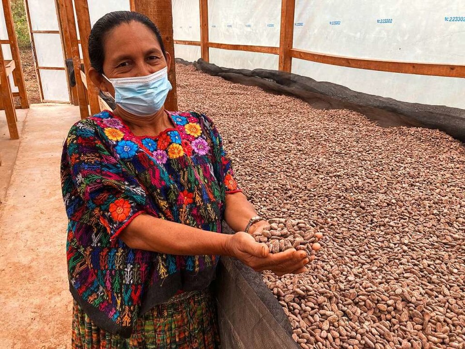 Bei den Kakaobohnen in der Kooperative  | Foto: Delaselva/Michael Metz