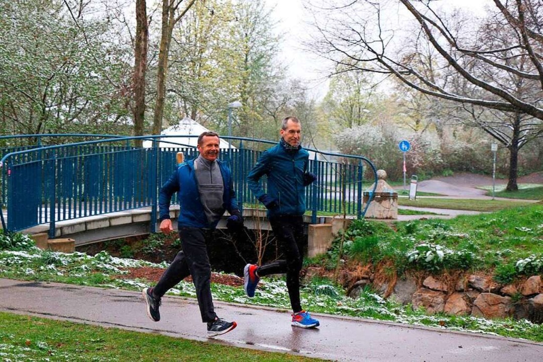 Vasyl beim Freiburger Parkrun im Dietenbachpark  | Foto: Oliver Liegmann