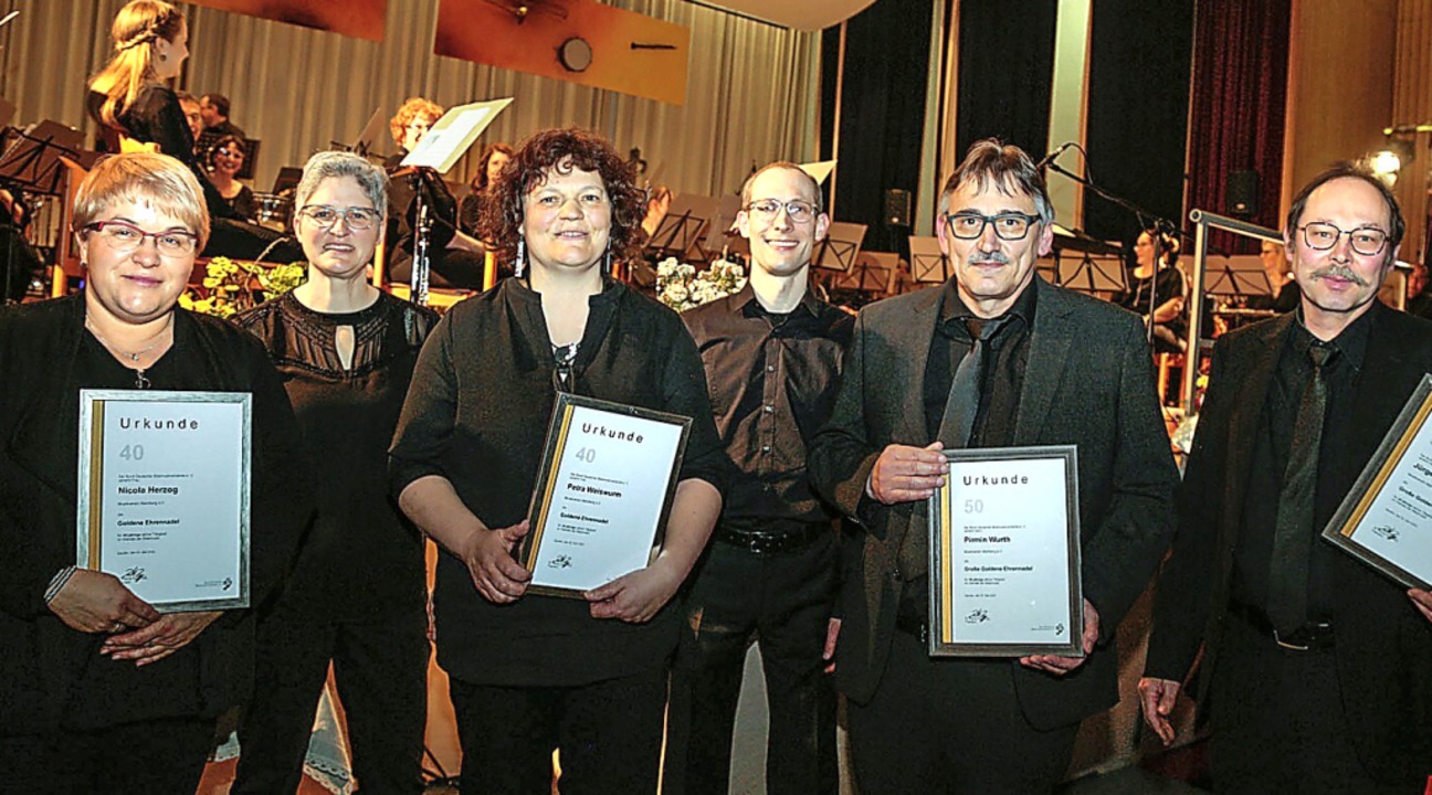 Ehrungen beim Musikverein Mahlberg: Ni...orstand, Pirmin Wurth und Jürgen Kalt   | Foto: Sandra Decoux