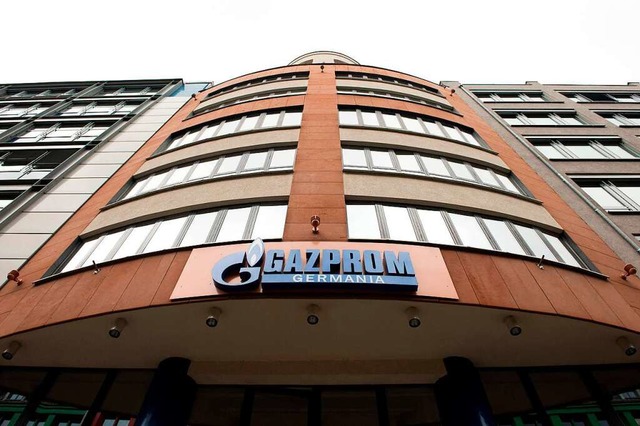 Der Firmensitz von Gazprom Germania in Berlin.  | Foto: JOHN MACDOUGALL (AFP)