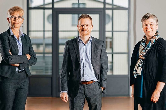 Sabine Graf (links), Alexander Maas un...gler-Jung engagieren sich fr Digihub.  | Foto: Markus Edgar Ruf