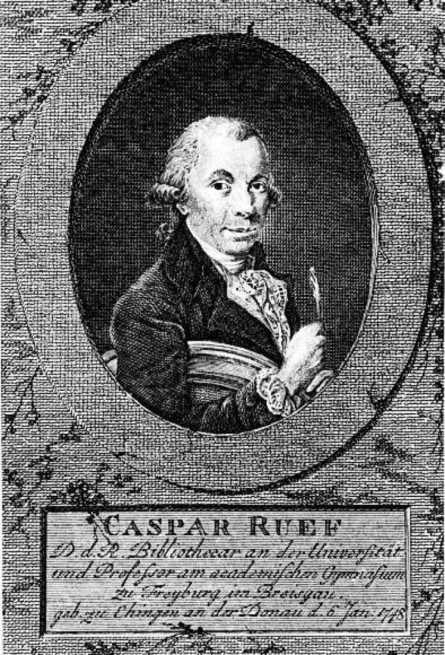 Der Freiburger Bibliothekar Johann Kaspar Ruef  | Foto: Uniseum/ Uniarchiv