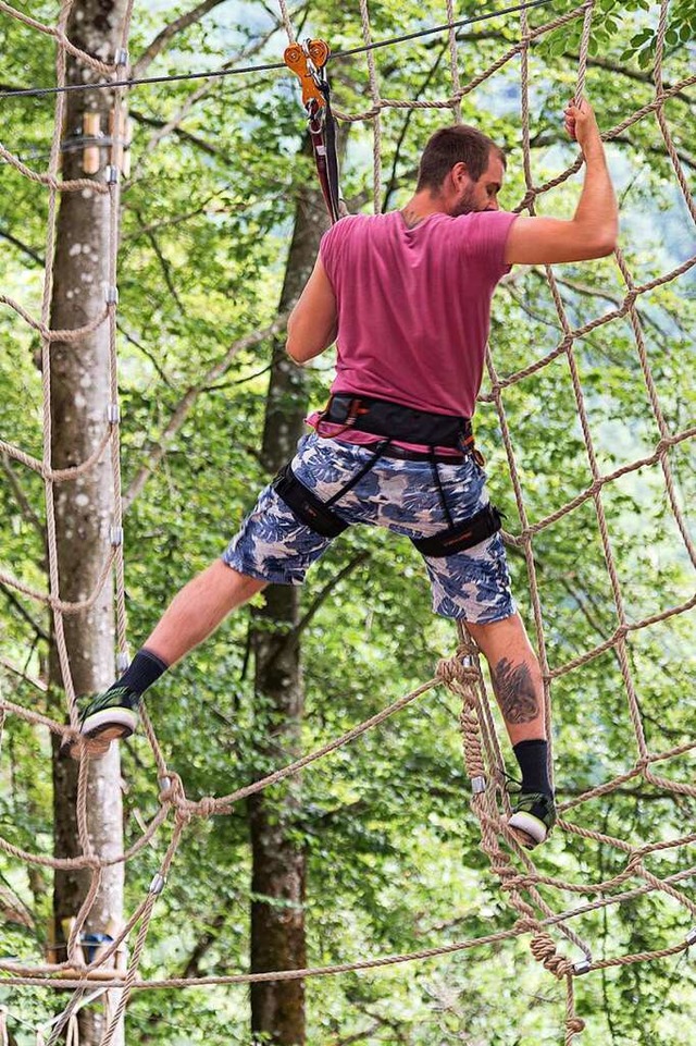 Herausforderung mit BZ-Card-Vorteil: der Kletterwald in Staufen  | Foto: Karl-Heinz Glck (Kletterwald Staufen)