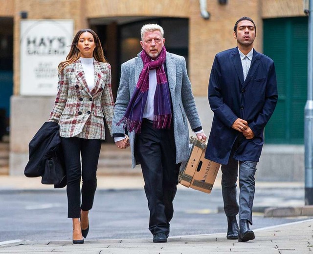 Boris Becker (M), ehemaliger Tennis-Pr...am Southwark Crown Court in London an.  | Foto: Tayfun Salci (dpa)